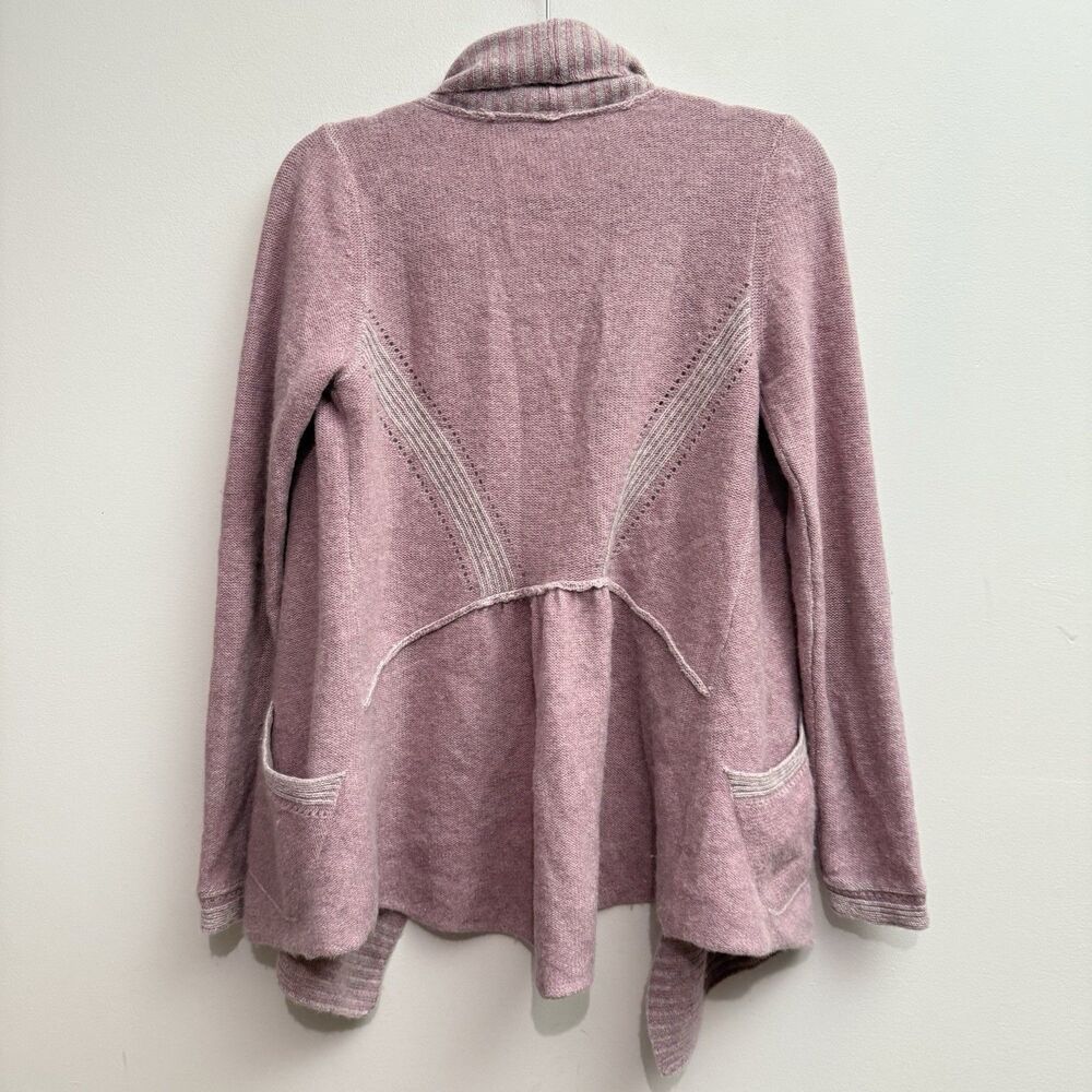 Anthropologie Moth Womens Small 100% Cashmere Pink Sweater Open Cardigan - Picture 6 of 6